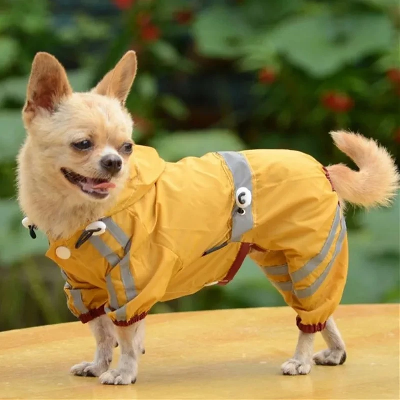 

Pet Rain Coats Jacket Waterproof Dog Clothes for Small Dogs Puppy Raincoat Reflective Strip Yorkie Chihuahua Clothes Pet Product