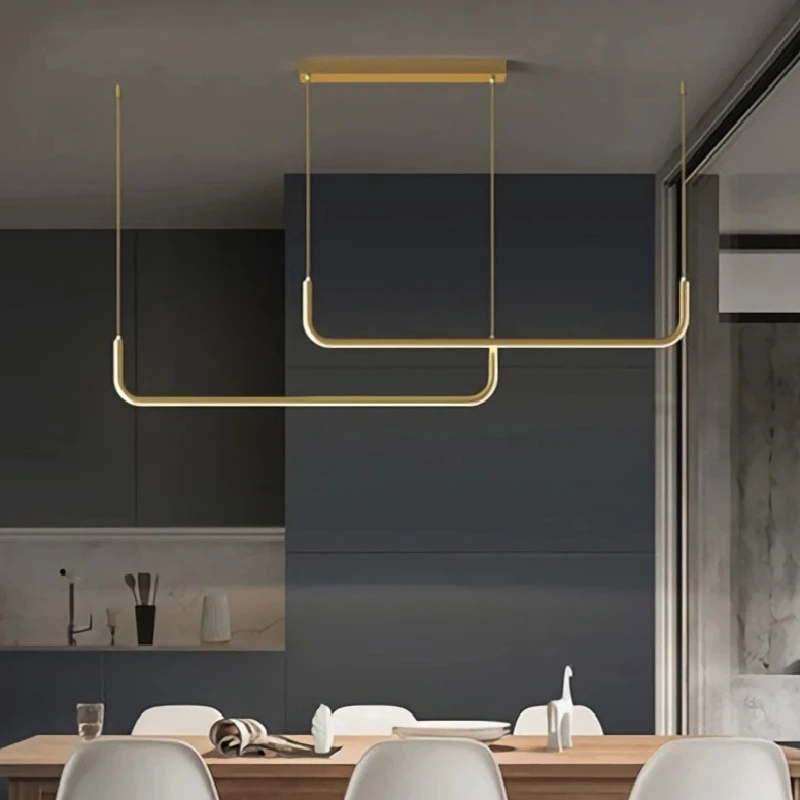 

Современная светодиодсветодиодный Потолочная люстра для домашнего декора, комнатный Настольный потолочный светильник для столовой, золот...