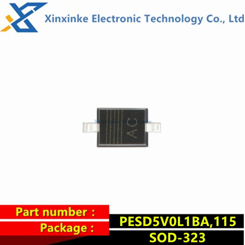 100PCS PESD5V0L1BA,115 SOD-323 5,0 V SMD антистатический диод