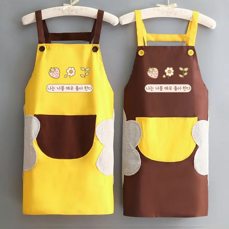 

Комбинезон кухонный тонкий для работы и дома, милый водонепроницаемый фартук с защитой от жира, в западном стиле, для мужчин и женщин, на лето