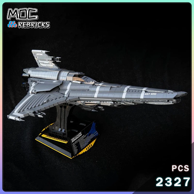 Фото MOC UCCS Colonial Viper Mk. VII Battle Star Galactica, главный истребитель, форсунки, строительный блок, модель для мальчика, игрушка-головоломка, кирпичи, рождественский подарок №1