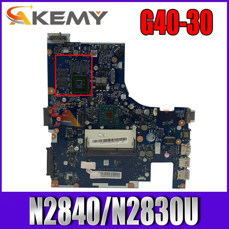

For lenovo G40-30 laptop ACLU9/ ACLU0 NM-A311 5B20Q91607 N2840/N2830U DDR3L 820M 1GB Discrete graphics motherboard