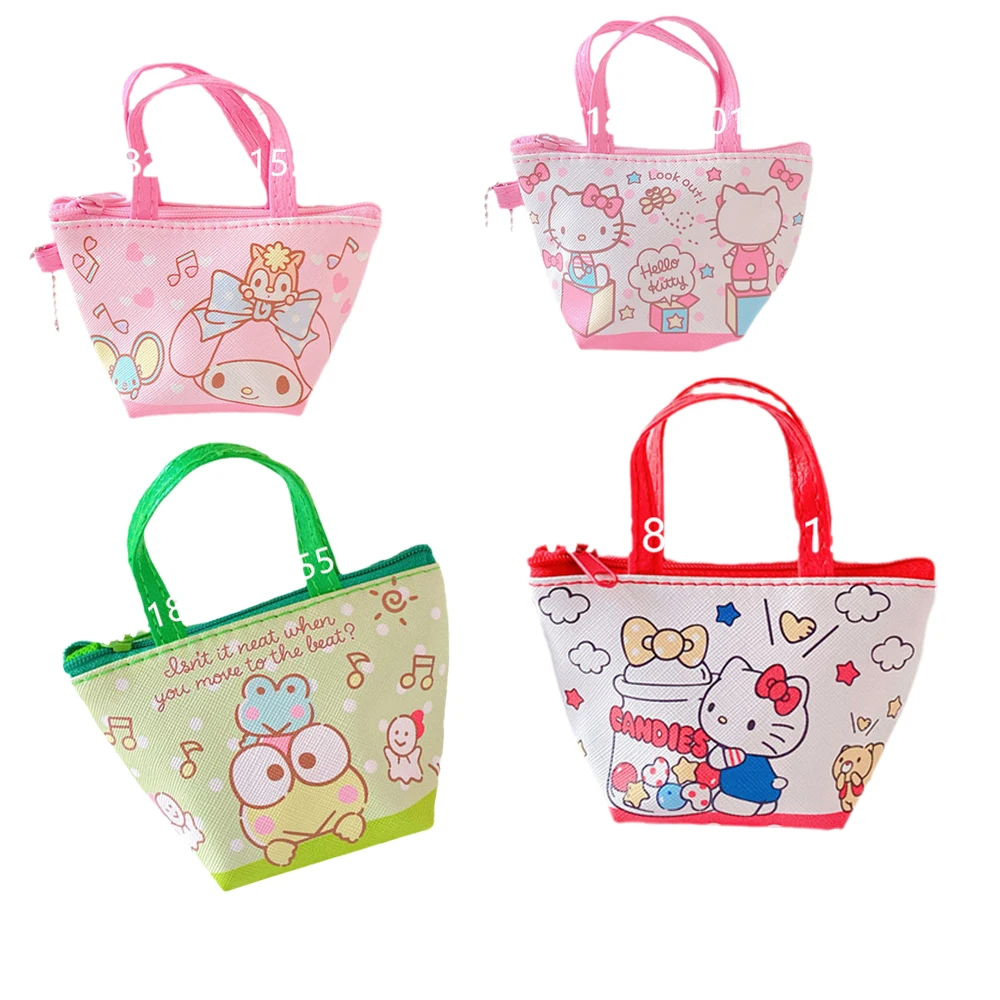 

Kawaii Sanrios Hellokittys My Melody Purin Cinnamoroll Kuromi Keroppi Xo Pochacco Littletwinstars Cartoon Anime Mini Coin Purse