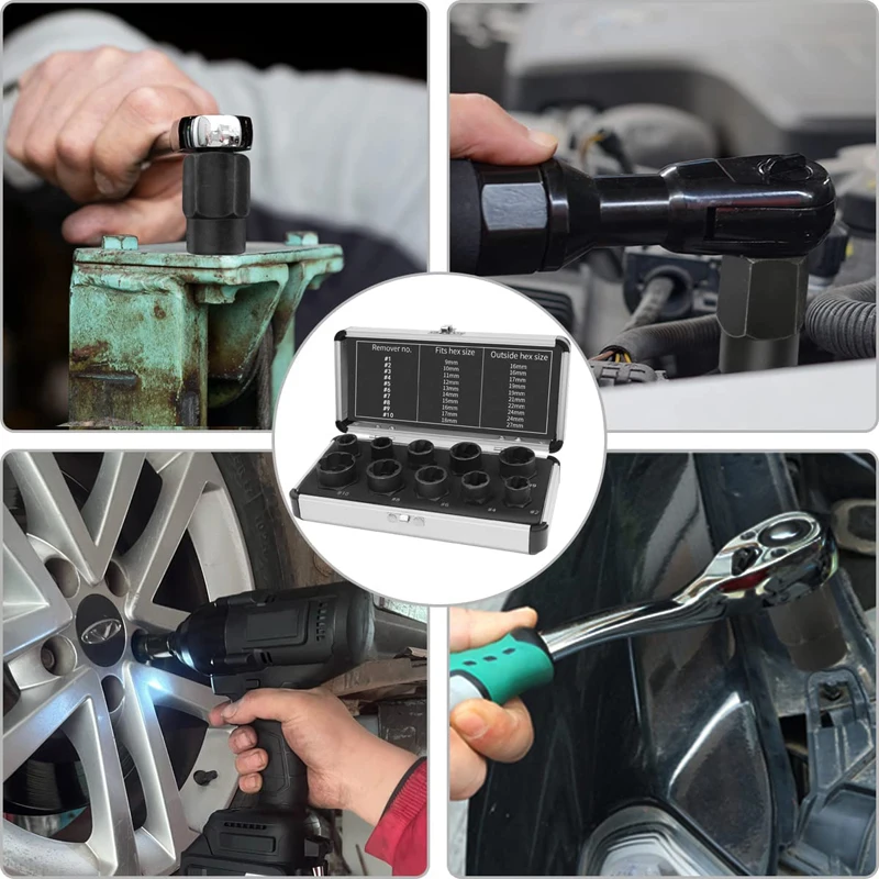 Набор инструментов для удаления ударных болтов и гаек набор нескольких размеров