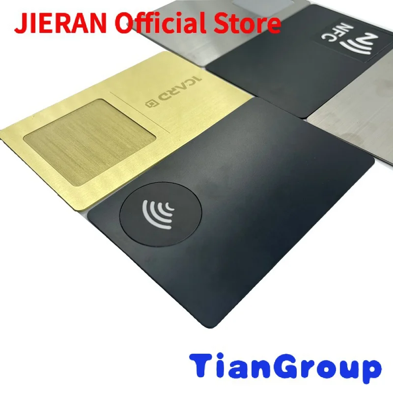 

CMRFID Customized ISO14443 D41 4k chip magnetic RFID blank credit card NFC 213 215 216 smart metal business cards