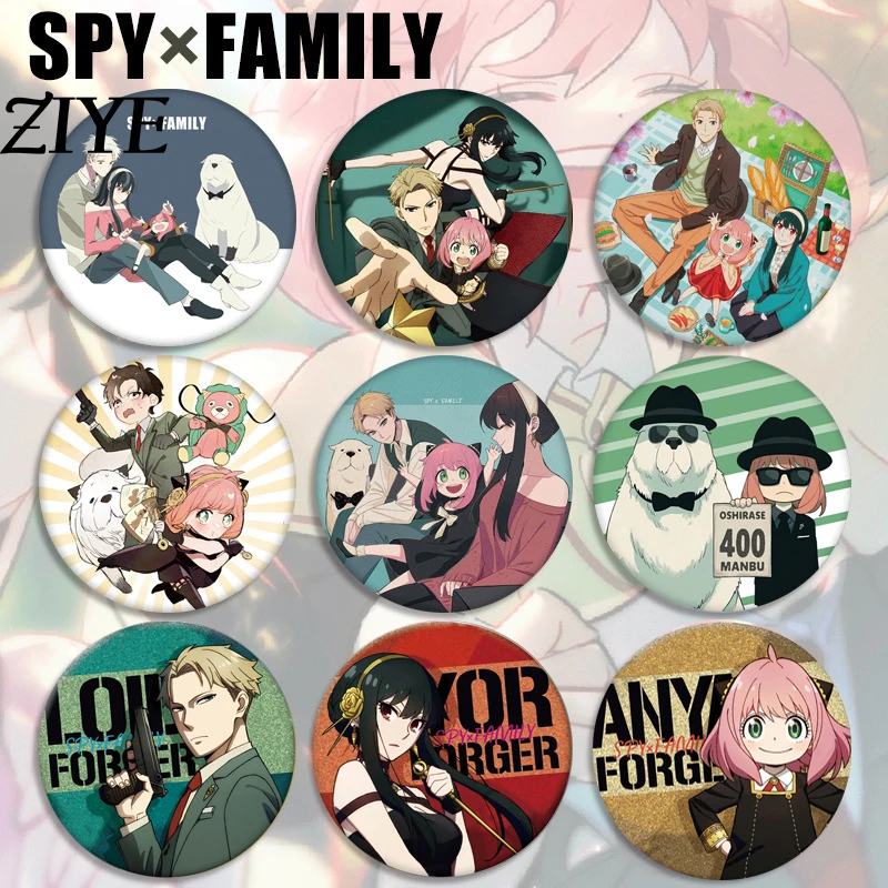 

Anime SPY×FAMILY Cosplay Brooch Pin Cute Figures Twilight Yor Forger Anya Forger Charm Round Badges Lapel Pin Jewelry Fans Gifts