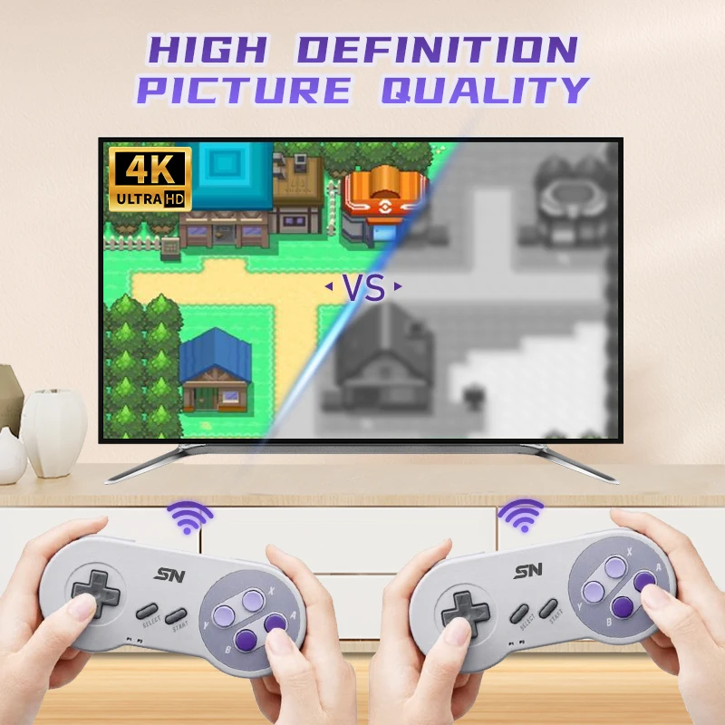 Sf900 Consola Super Nintendo 16-битная 4800 Игровая Hd-консоль В Стиле Ретро С Поддержкой