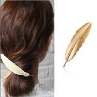 selling style personalized design leaf hairpin word clip often sold horsetail clip edge clip