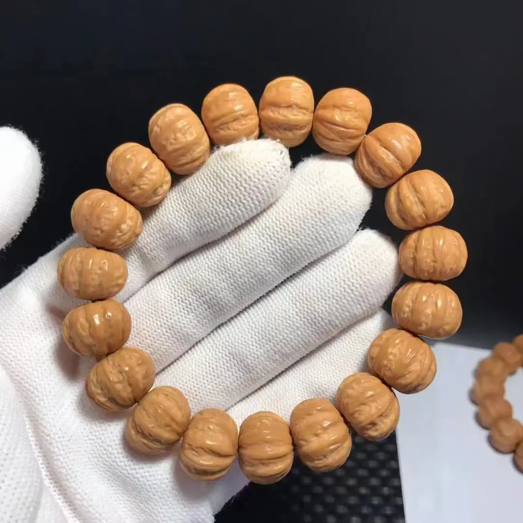 

Snqpголова обезьяны орех Изысканная резная ручная нить Beijing Eight Ridge мужские и женские короткие ворсовые простые бусины