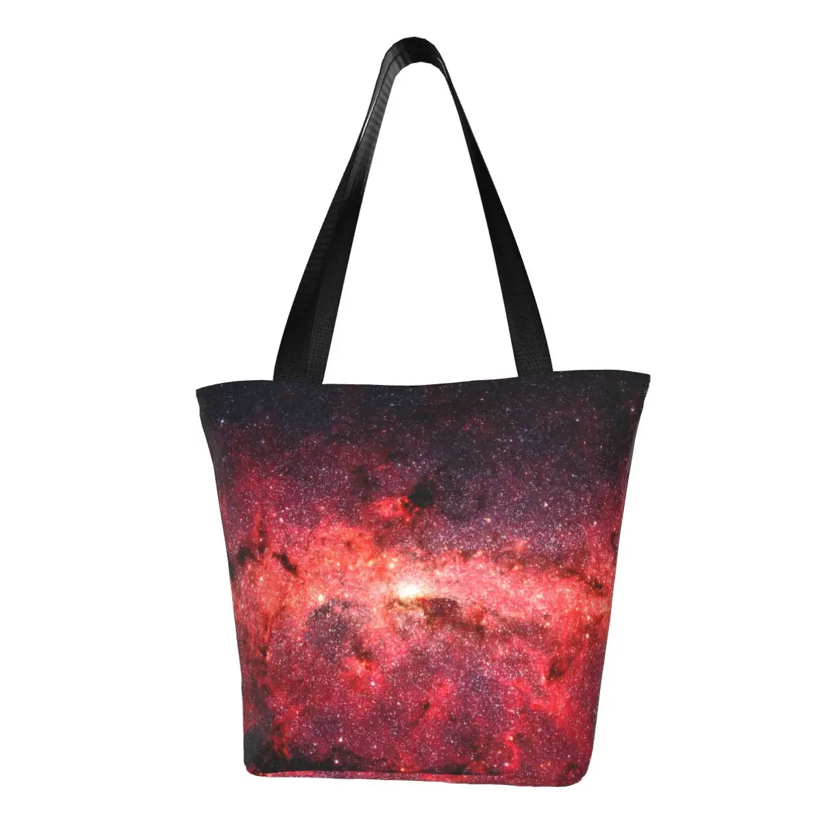 

Сумка-шоппер с космическим принтом, работы с молочным способом и галактикой, женские забавные Полиэстеровые сумки-тоуты для покупок