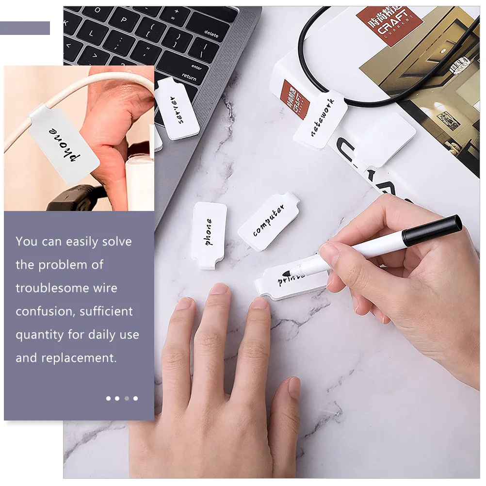 Белые этикетки для проводов