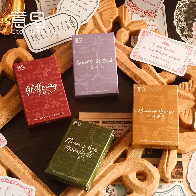 

32 pcs Box-Packed Stickers Meiyan Collection Series Salt Series Text Journal Decorative Source Material