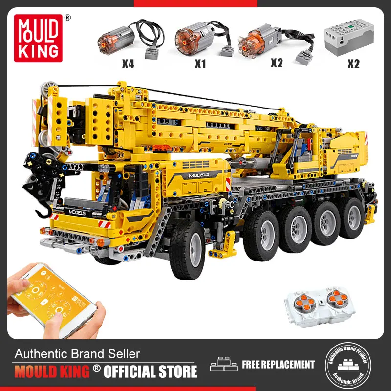 

MOULD KING MOC High-Tech MOC-0853 Motor Power Mobile Crane Mk II Truck Model Building Blocks Bricks Kids Toys Christmas Gifts
