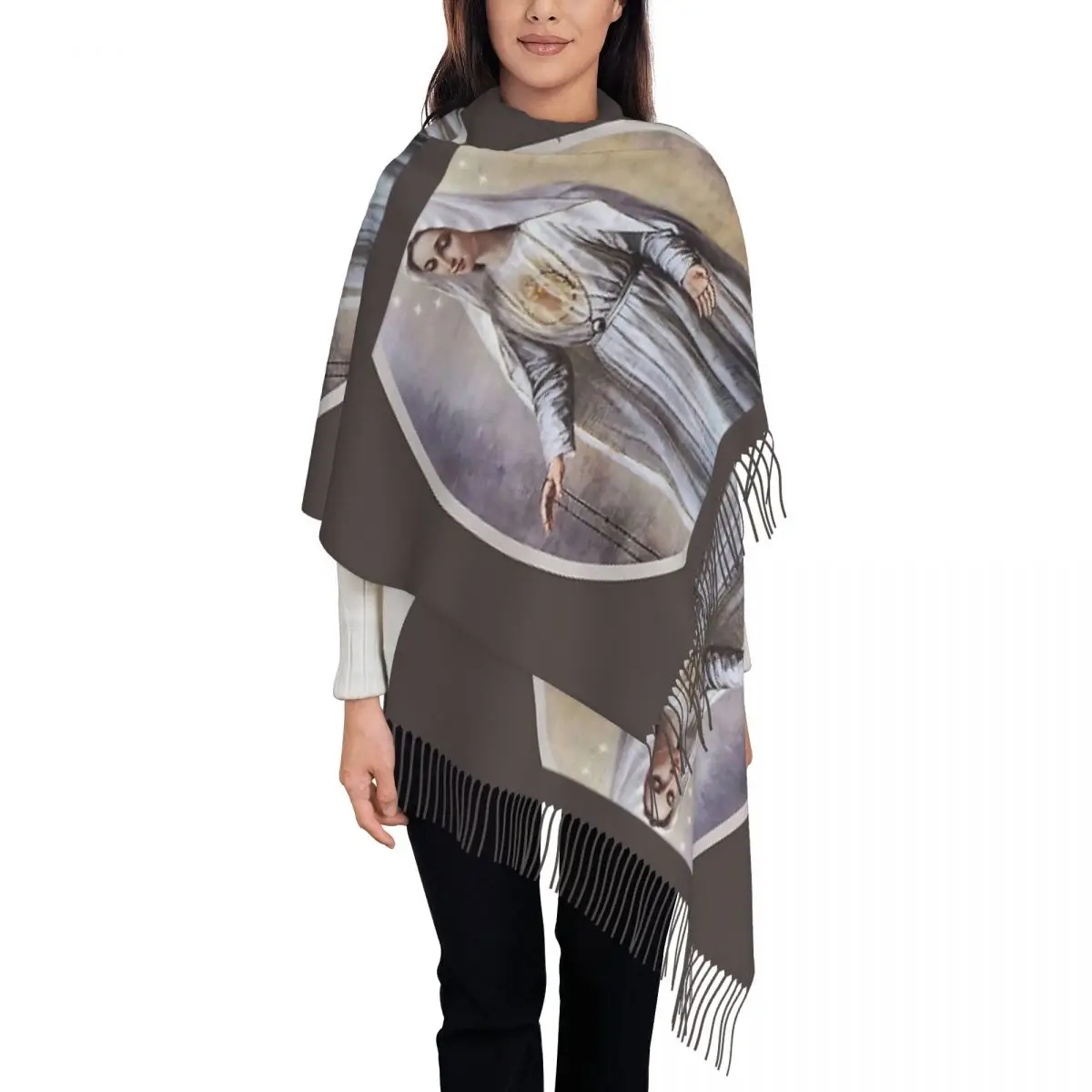 Безупречное сердце Марии Дева Мария сердечко вригин Мэри Фатима шарфы с