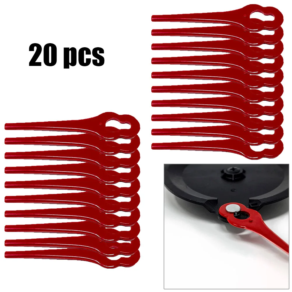 

20 Pcs Mower Blades Plastic Blade Replacement Parts For Grizzly Tools Cordless Grass Trimmer CT2000 Strimmer Parts