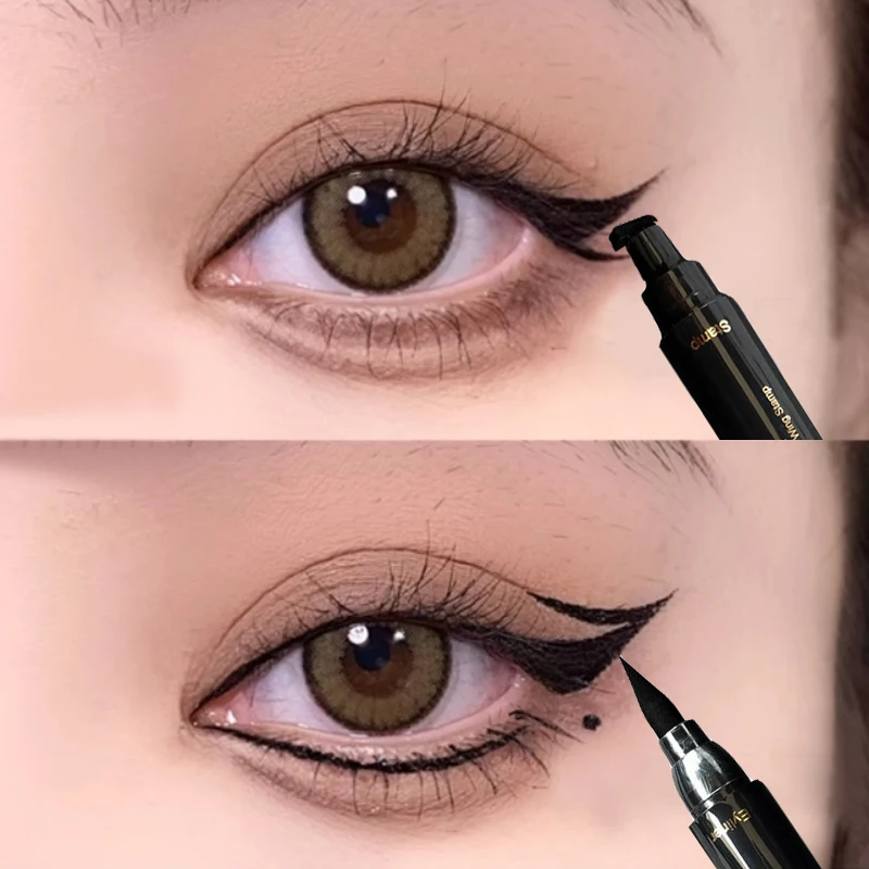

Waterproof Eyeliner Stamp Black Liquid Eyeliner Pen Lasting Fast Dry Double-ended Eye Liner Pencil Make-up for Women Cosmetics