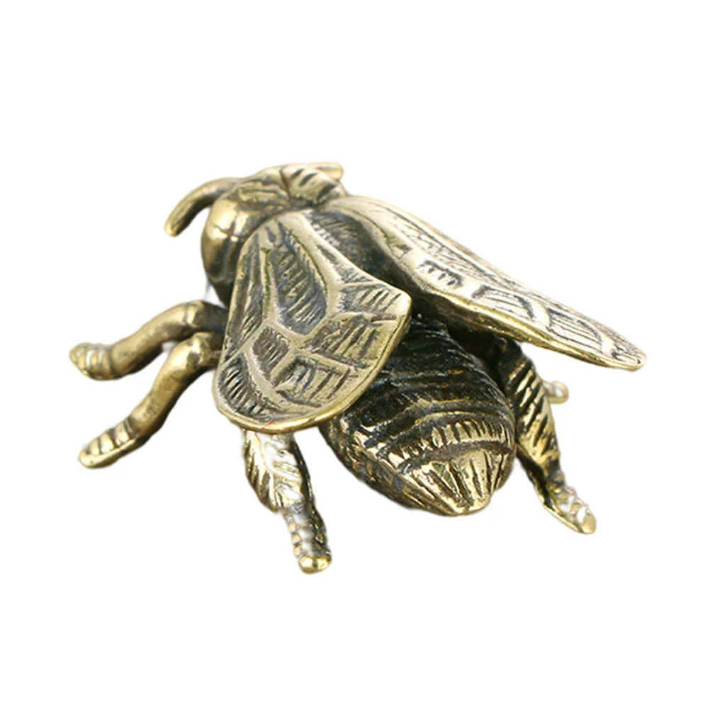 

Insects Vintage Brass Figurine Insect Sculpture Statue Toys Small Figurines Fake Animal Gift Wall Mini Kids Beetle Prank