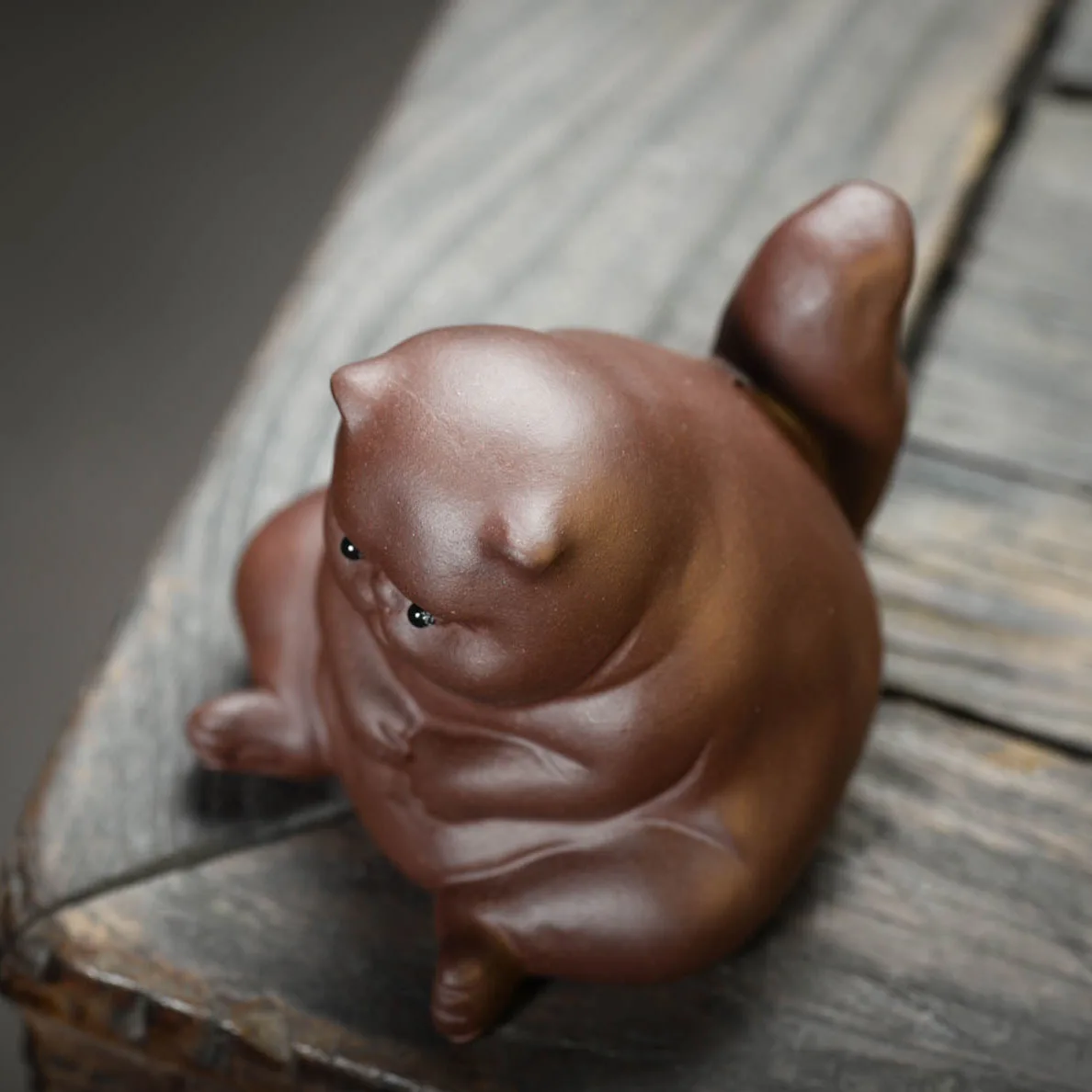 Yixing Бутик Фиолетовый глиняный чай домашний питомец счастливая кошка фигурка