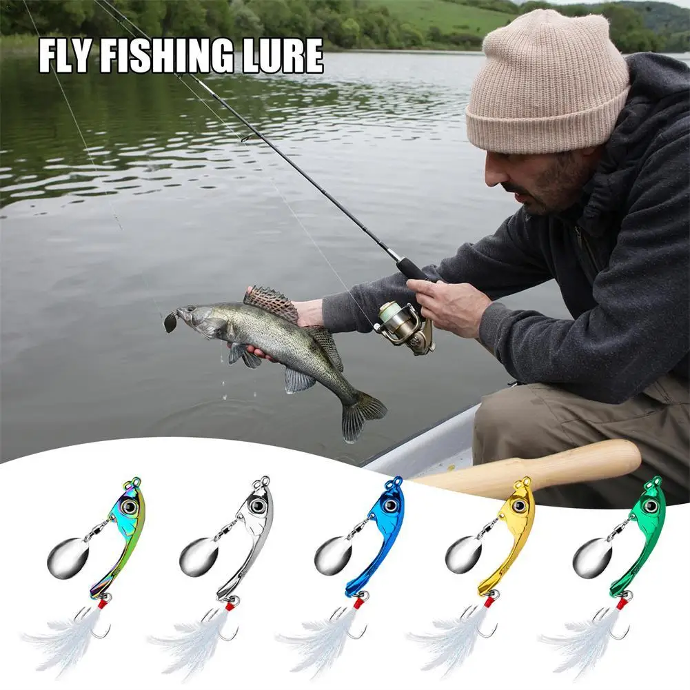

2PCS Metal Spinner LureTail Long Cast Bait Spoon For Bass Trout Pike Freshwater Saltwater Winter Fishing Lure Fishing Accessorie