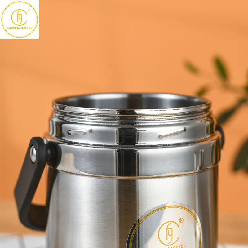1.5L/2.0L/2.5L Large Capacity Vacuum Lunch Box Outdoor Stainless Steel Bento Leak-Proof Food Container |