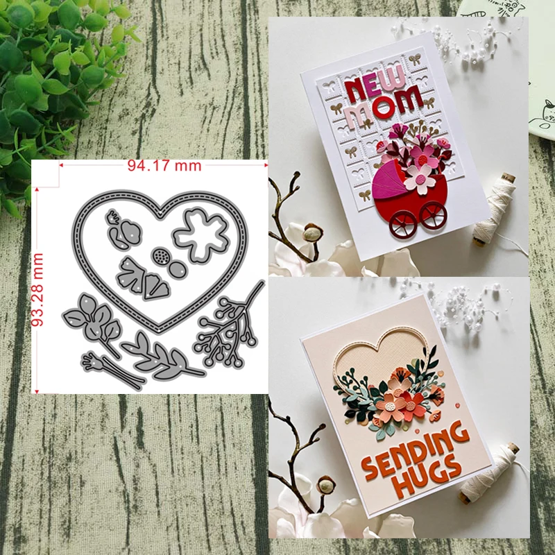 

Металлические Вырубные штампы Addycraft, цветочное сердце, вырезанные штампы для скрапбукинга, бумаги, рукоделия, нож, форма, лезвие, перфоратор, трафареты