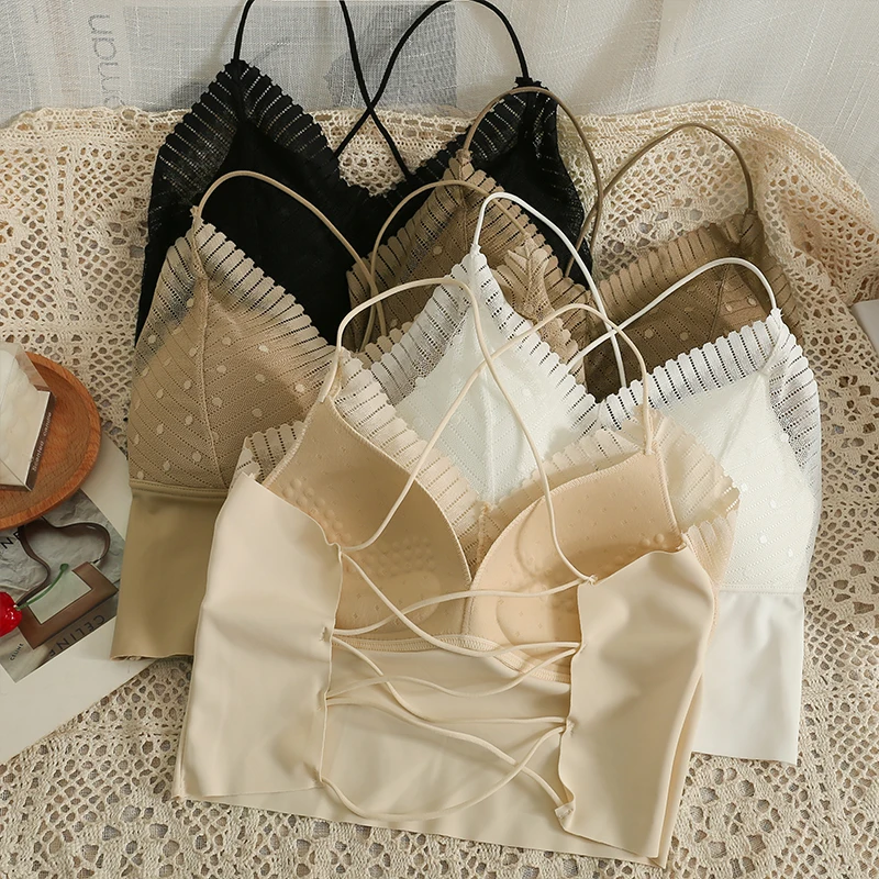 

Женский кружевной топ-Бюстгальтер с открытой спиной, Y2k