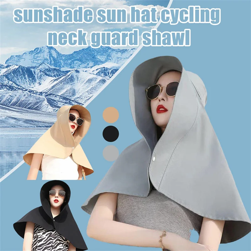 

Summer Sunscreen Hat Women's Anti-ultraviolet Sunshade Sun Hat Cycling Neck Guard Shawl Face-covering Fisherman Hat