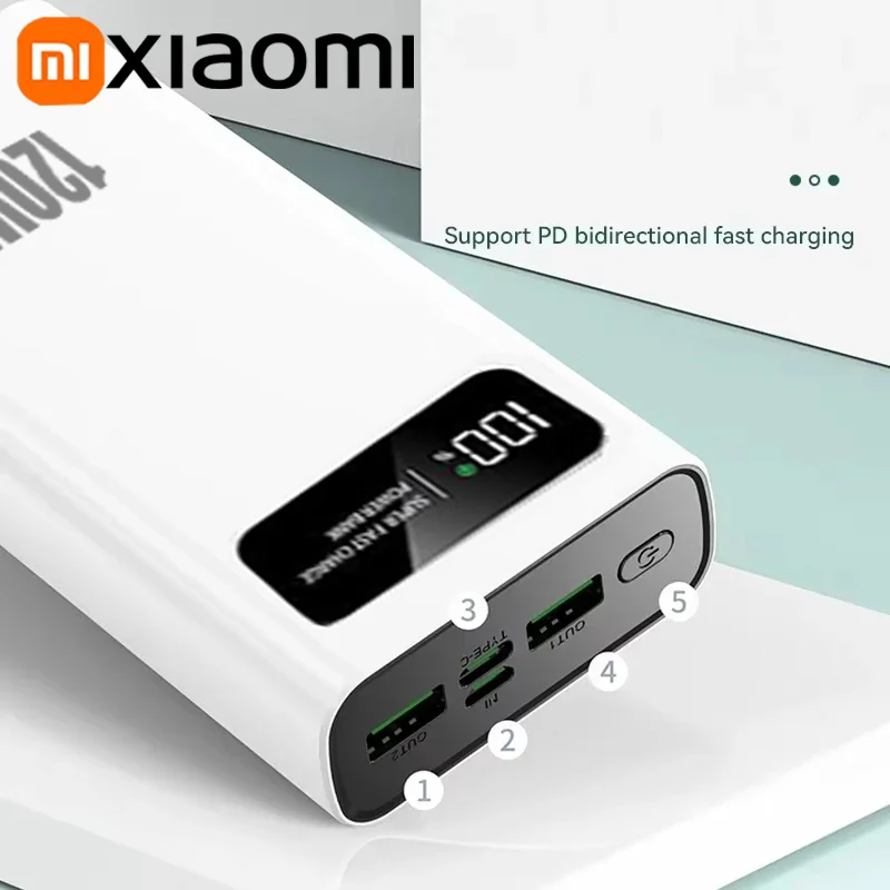 Фото Xiaomi 200000 мАч светодиодный цифровой дисплей Power Bank высокой емкости 120 Вт сверхбыстрая зарядка портативный внешний аккумулятор для IPhone новый №5