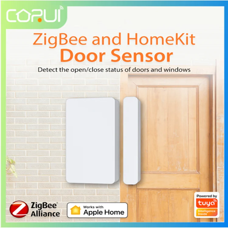

Умный дверной оконный датчик CORUI Tuya ZigBee, домашний комплект, беспроводные детекторы дверей, приложение, пульт дистанционного управления, датчик двери
