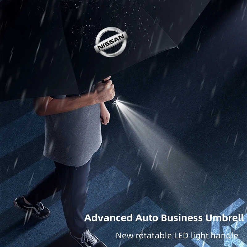 Полностью автоматический складной зонт с двойными косточками ветрозащитный для