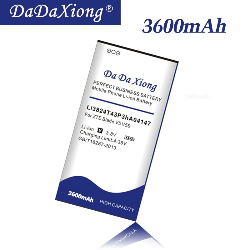 Аккумулятор 3600 мАч Li3824T43P3hA04147 Red Bull V5 S для мобильного телефона ZTE N9180 U9180 V9180 N918ST