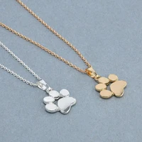 women cute animal paw pet choker necklace pendant footprints necklaces for women
