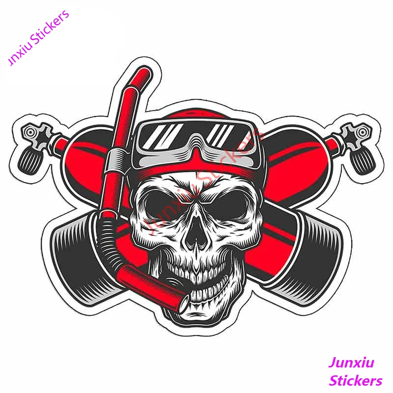 

Creative Skull Diver Down Cartoon Car Stickers for SUV Bumper Trunk Truck Graphics JDM Refit Decals Vinyl Car Wrap Accessories