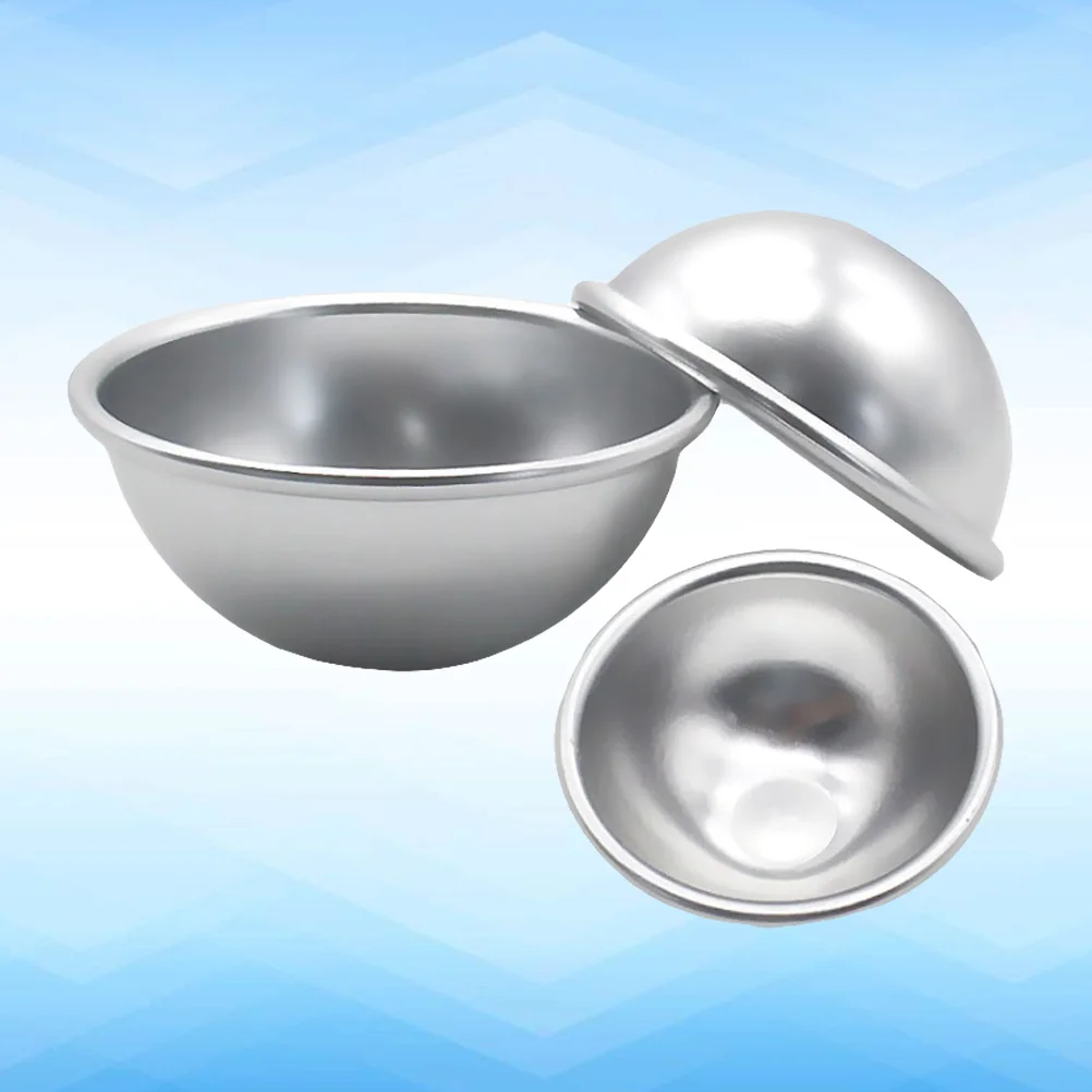 

3 Egg Shallow Reusable Hemispheric Aluminium Alloy Pudding Molds for Cafe
