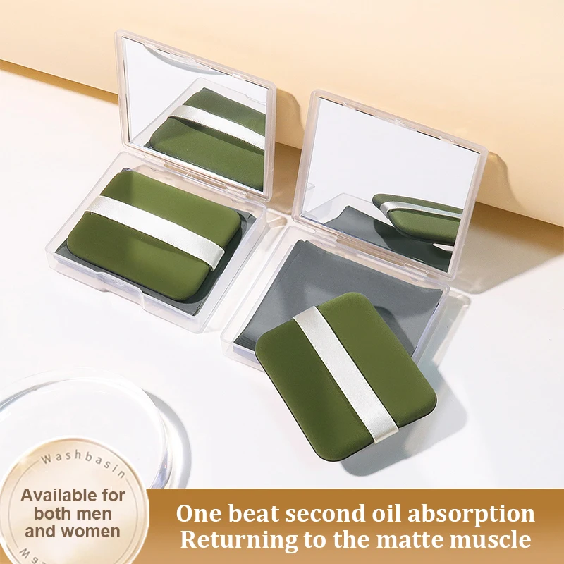 Бумага для промокания бамбукового угля с зеркалом спонж макияжа освежающие