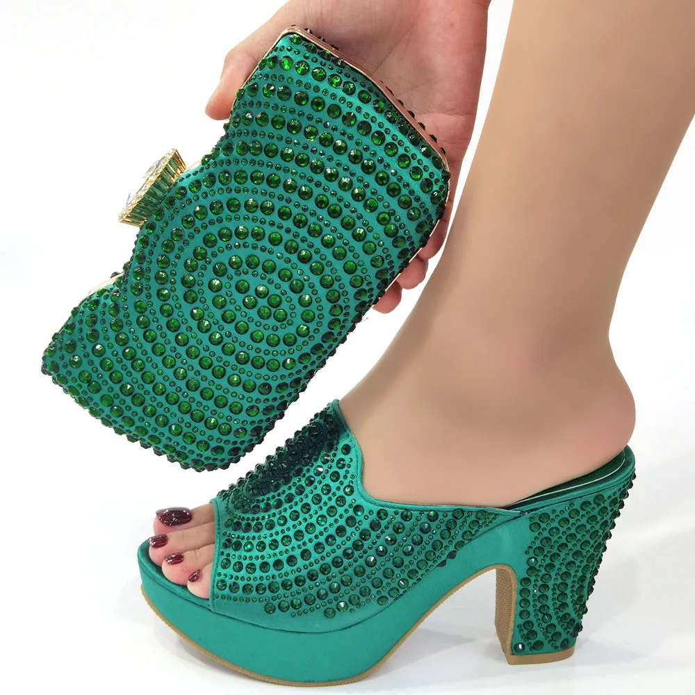 Doershow хорошая цена итальянская искусственная кожа Свадебный комплект обуви и