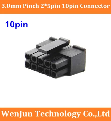 Molex 3,0 2 * 5Pin 10Pin Штекерный разъем питания 3,0 мм Шаг 10 контактов пластиковая стандартная деталь для DIY ПК кабель