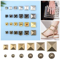 50sets fashion garment aceessories diy crafts shoes bag decor metal spikes fix studs cloth button square rivets