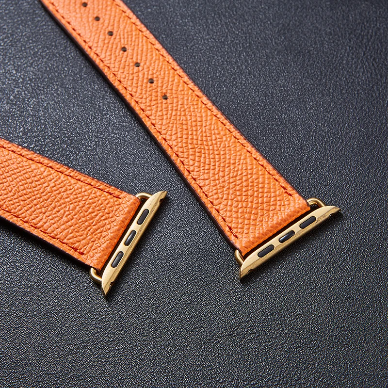 Genuine Leather Business Band for Apple Watch Series76543Single Tour Watchband IWatch Strap Free gift with order