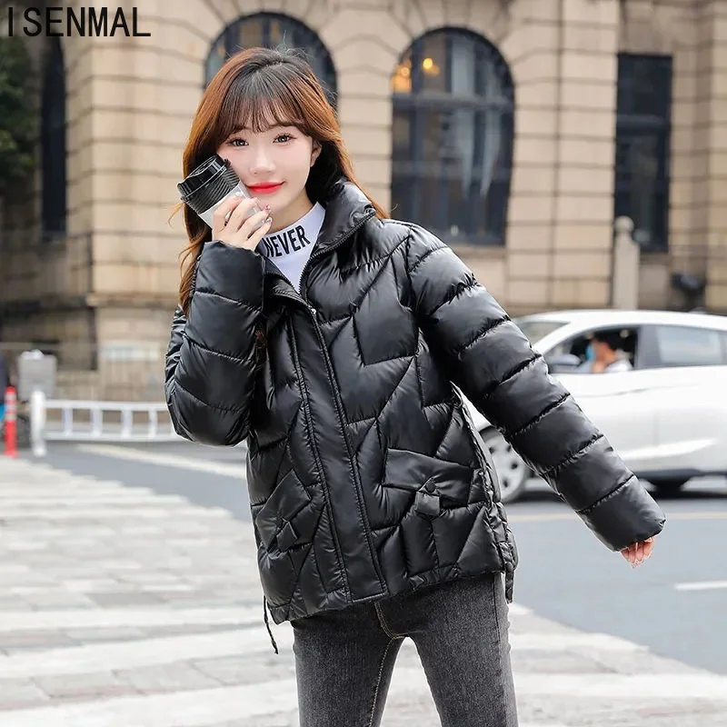 

New Winter Jacket Parkas Women Coat Long Sleeves Overcoat Female Jacket Parka Thick Warm Cotton Padded Outwear