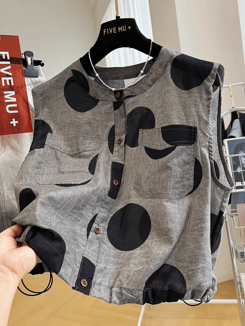 Большие размеры 50 00 кг. Маленькие легкие и удобные рубашки без рукавов с принтом в