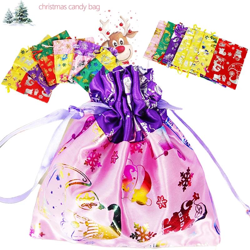 

Christmas Eve Candy Bags New Kawaii Carton Santa Claus Snowman Candy Gift Bags for Xmas Apple Packing Supply Christmas Decor
