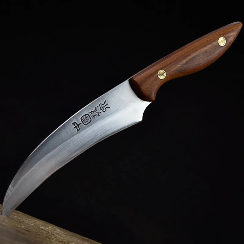 

Нож Longquan 7Cr17MoV, кованый кухонный нож ручной работы, 6 дюймов, острый туристический охотничий нож викингов, мясницкий нож