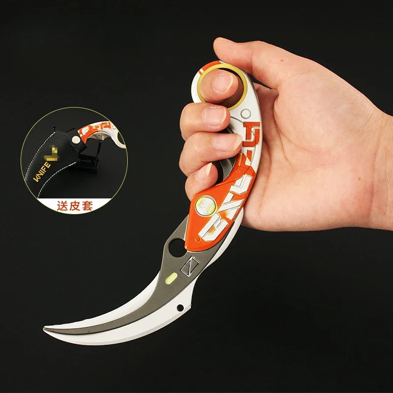 17 см Valorant Weapon Karambit Velocity Claw Knife Melee Металлическая модель оружия Игровая периферия