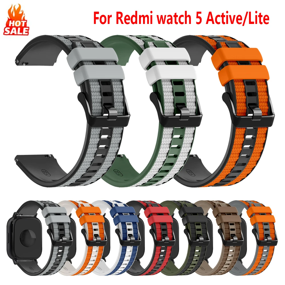 Фото Силиконовый ремешок для смарт-часов Redmi Watch 5 Active/5 Lite, дышащий спортивный браслет для Xiaomi Redmi Watch 5 Active №2