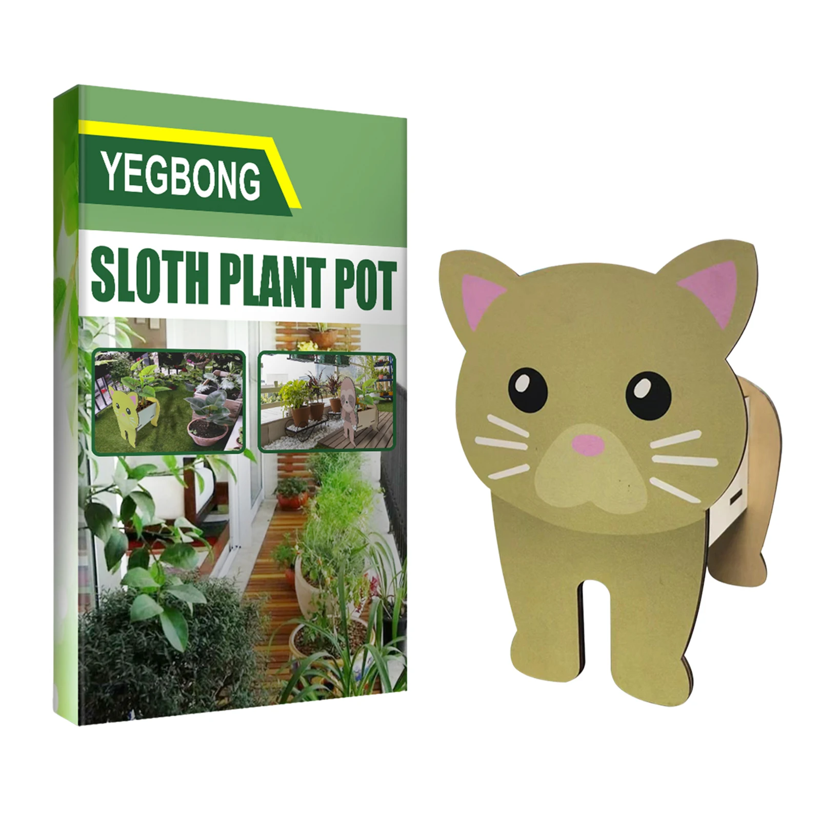 

Sloth Planter Labrador Succulent Planter Wooden Animal Plant Pot Cute Cartoon Desktop Flower Pot Christmas Garden Home Office