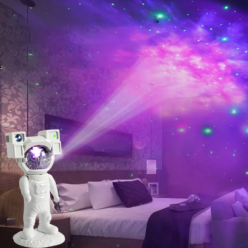 

Астронавт, Лампа для проектора, декор для детской комнаты, потолочный проектор Galaxy Nebula, лампа с регулируемым углом наклона головы, вращающие...