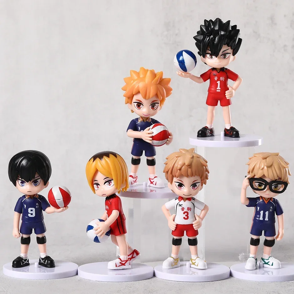 Игрушечные фигурки Hinata Shoyo Tobio Kageyama Kozume Kenma Tetsurou kuroo Yaku Morisuke ПВХ модели куклы