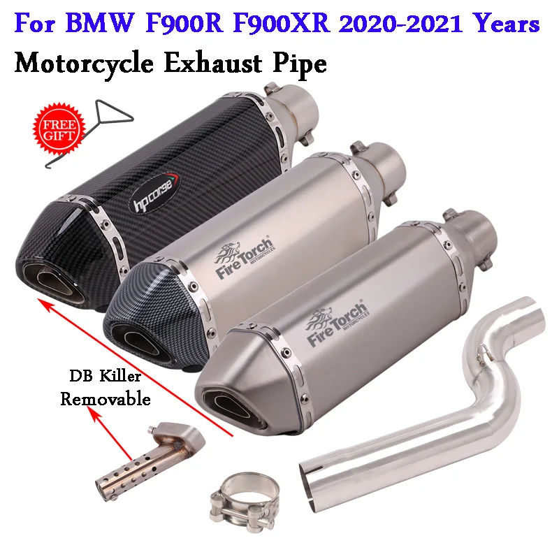 

Slip On Motorcycle Exhaust Muffler Escape Moto Catalytic Delete Modified Middle Link Pipe For BMW F900 F900R F900XR 2020 2021