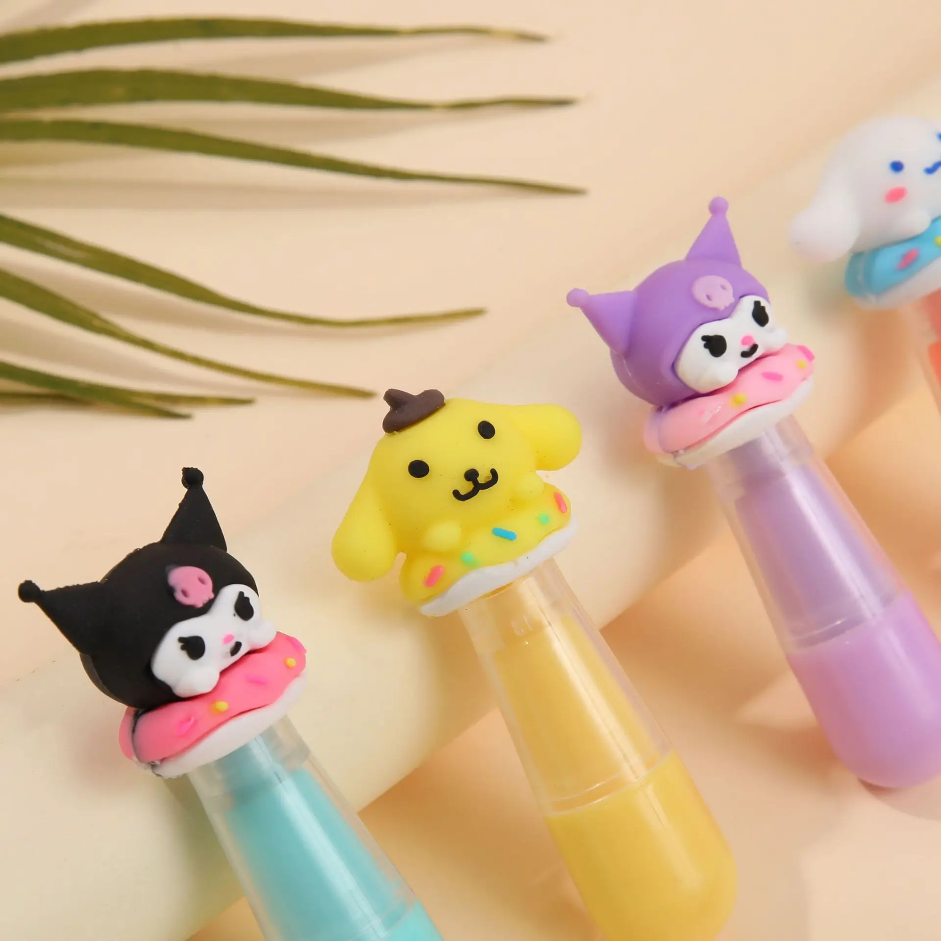 6 шт./компл. набор ручек-хайлайтеров Sanrio мультяшная фигурка Kawaii Kuromi Melody Focus маркер